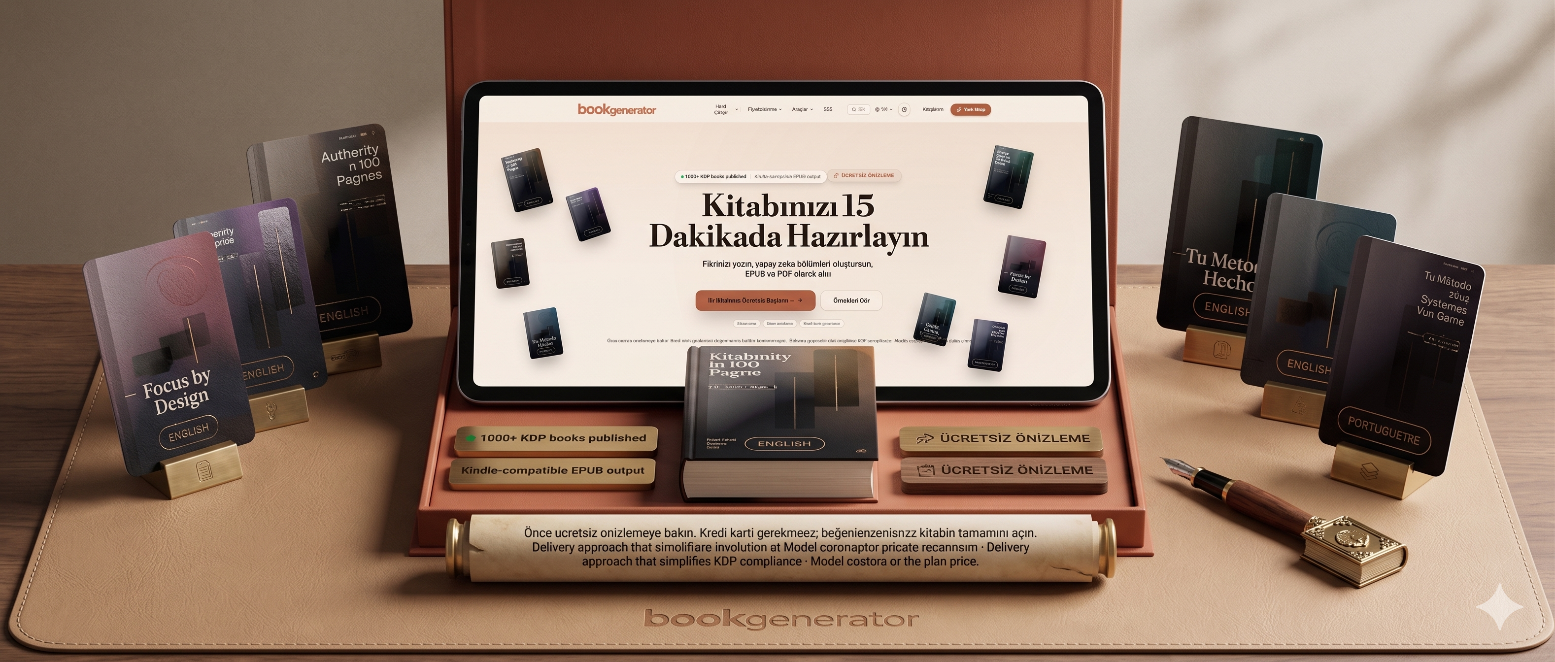 BookGenerator — Global AI ile A’dan Z’ye Kitap Yazma Platformu